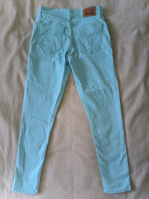 Джинсы Levis W25 оригинал женские голубые скинни