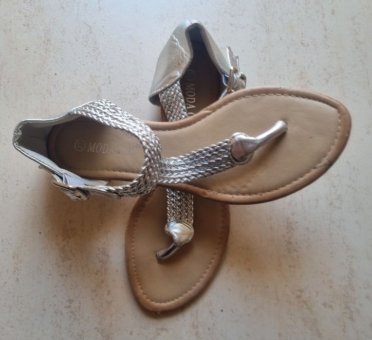Sandálias Prateadas