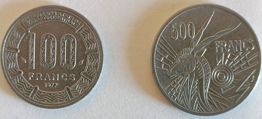 Moedas África - Congo, Zaire, CFA (Franco Central Africano) e Zimbábue