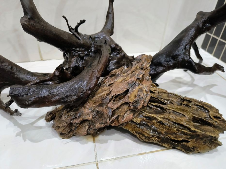 Korzeń i Kamienie.Gotowa aranżacja akwarium