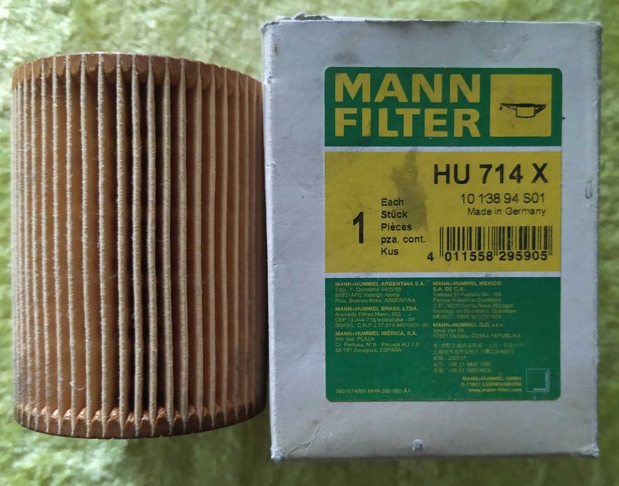 Фільтр оливи масляний Mann  Hyundai Getz Matrix Accent II CRDi HU 714X