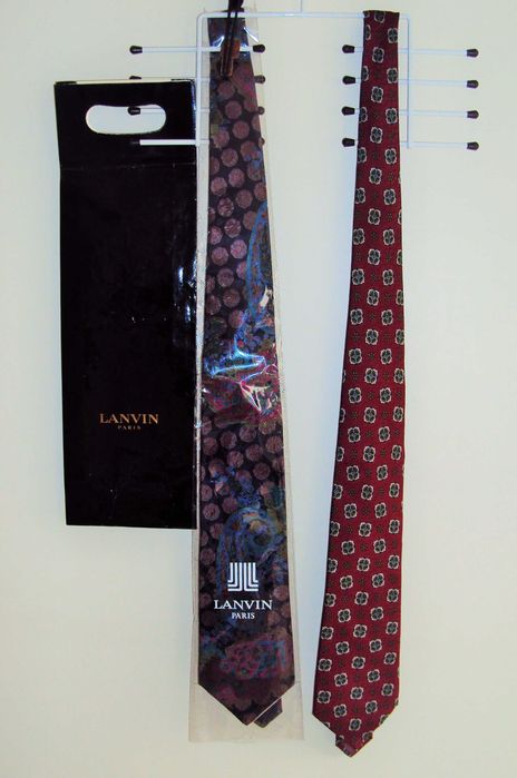 2 gravatas SEDA, CHRISTIAN DIOR e LANVIN 100% nova, 32€ cada, portes incluídos