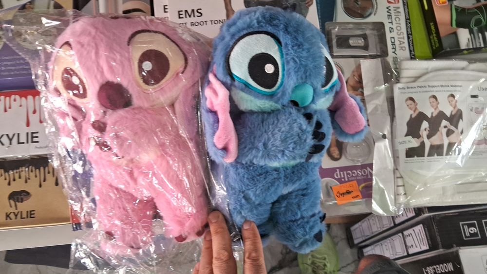 Видра та стіч іграшка дихаюча, нічник синій рожевий 4 реж є опт