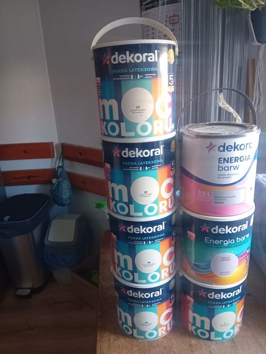 Farby dekoral 5L/2.5L razem 27.5L