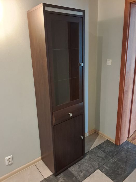 Witryna z szybą ciemny brąz