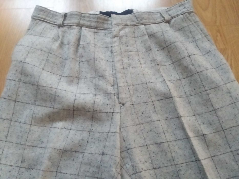 spodnie meskie w kratę ( 90 w pasie)