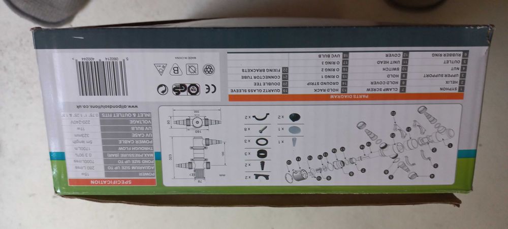 Esterilizador/Filtro UV aquário/lago