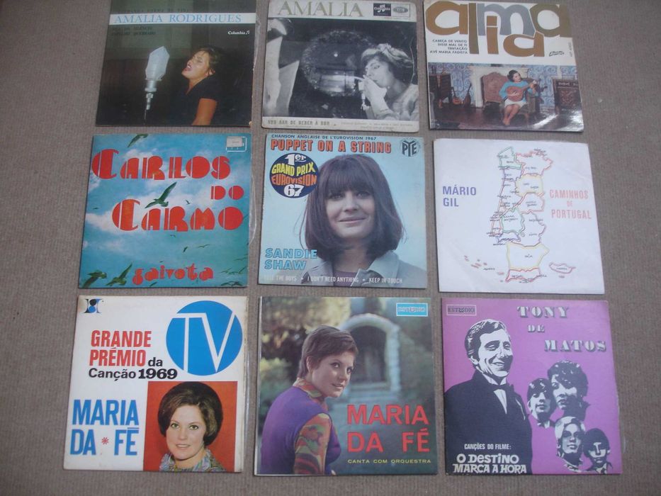 Discos vinil - Amália; C. do Carmo; Maria da Fé; Tony de Matos; etc