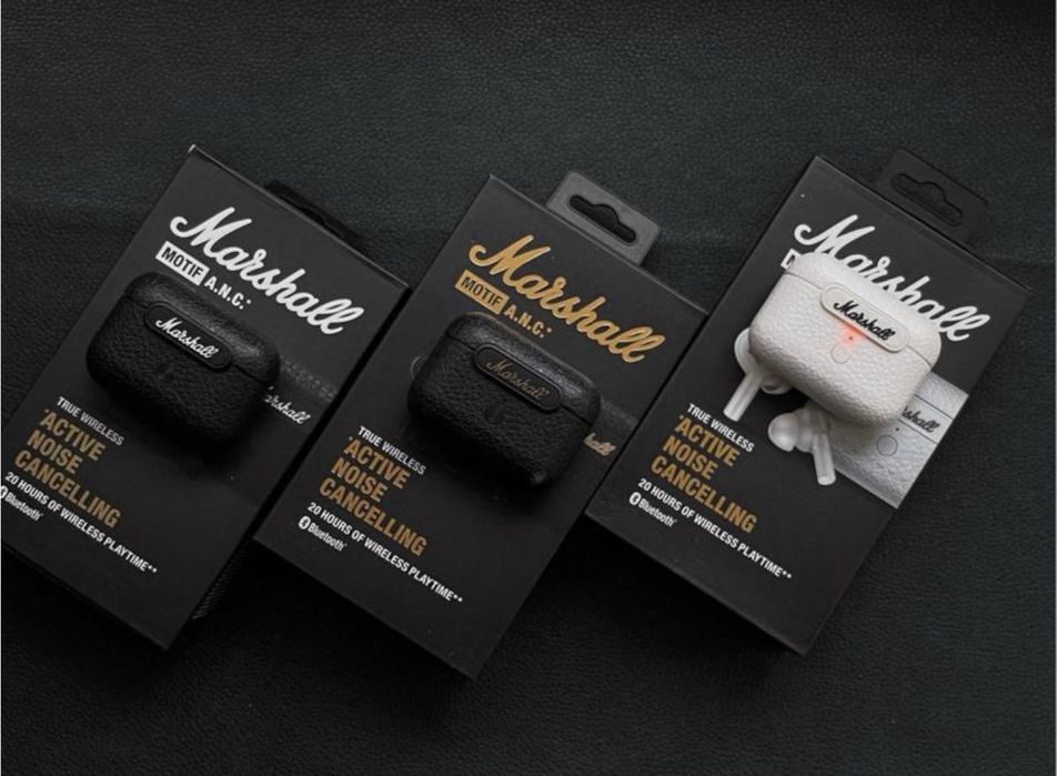 Бездротові навушники Marshall Motif (люкс якість) білі - чорні