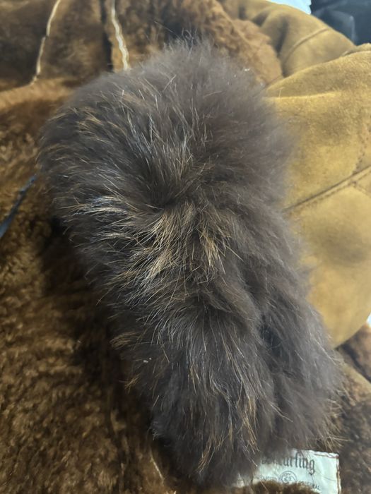 Casaco de pelo super quente com pelo na gola e nos punhos
