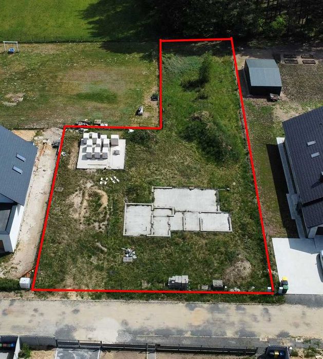 Działka budowlana - rozpoczęta budowa Górzyn