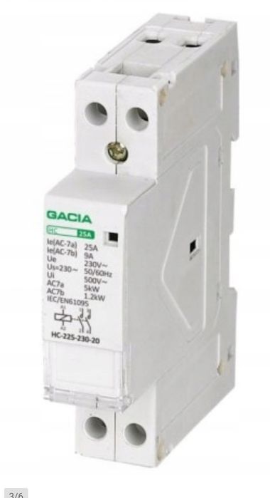 Stycznik modułowy GACIA 25A HC-25A 2-torowy