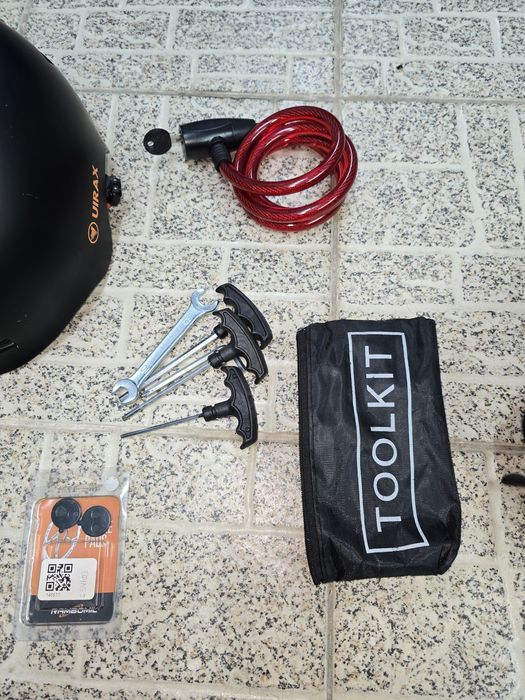 Bolsa, Capacete, Cadeado, Kit Ferramenta