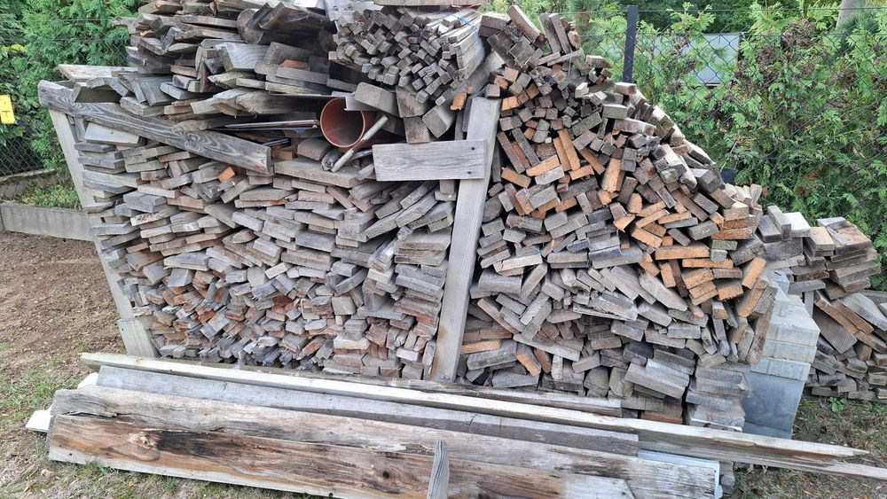 drewno, deski na opał  - około 3 m - łańcut odbiór osobisty