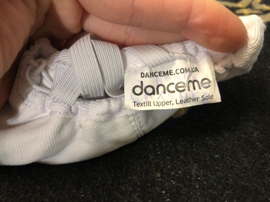 Балетки Danceme (чешки танцевальные) классика бел р.32(19см)