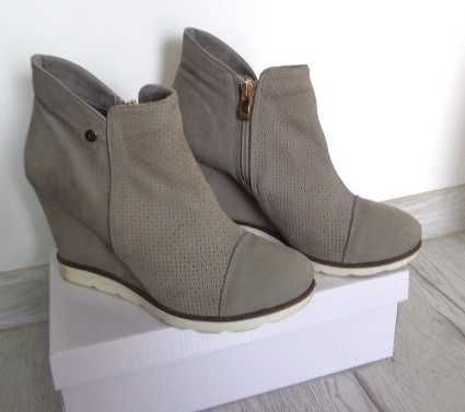 Botki Claudio Rossetti szary nubuk roz.40