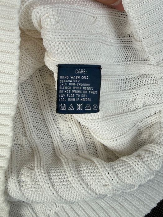 Sweter Warkocz Ralph Lauren Biały 100% Bawełna 413
