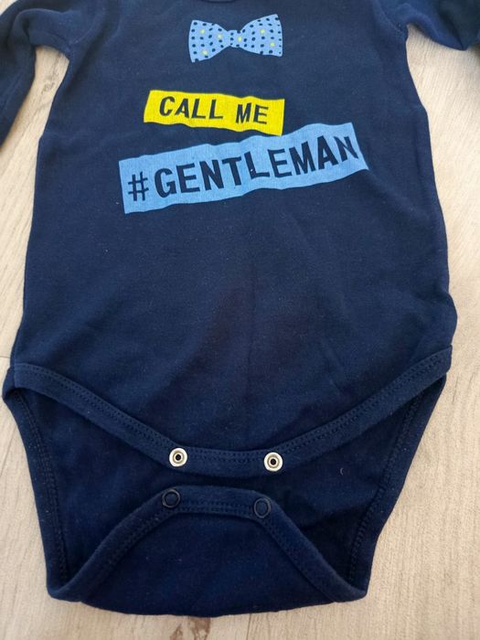 Body 98 dla chłopca call me gentleman na długi rękaw