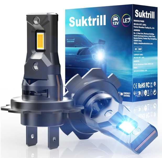 Lâmpadas H7 LED de carro e moto, 28000LM