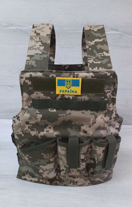 Бронежилет детский, разгрузка, Размеры S.M.L, от4-11 лет, НА липучках