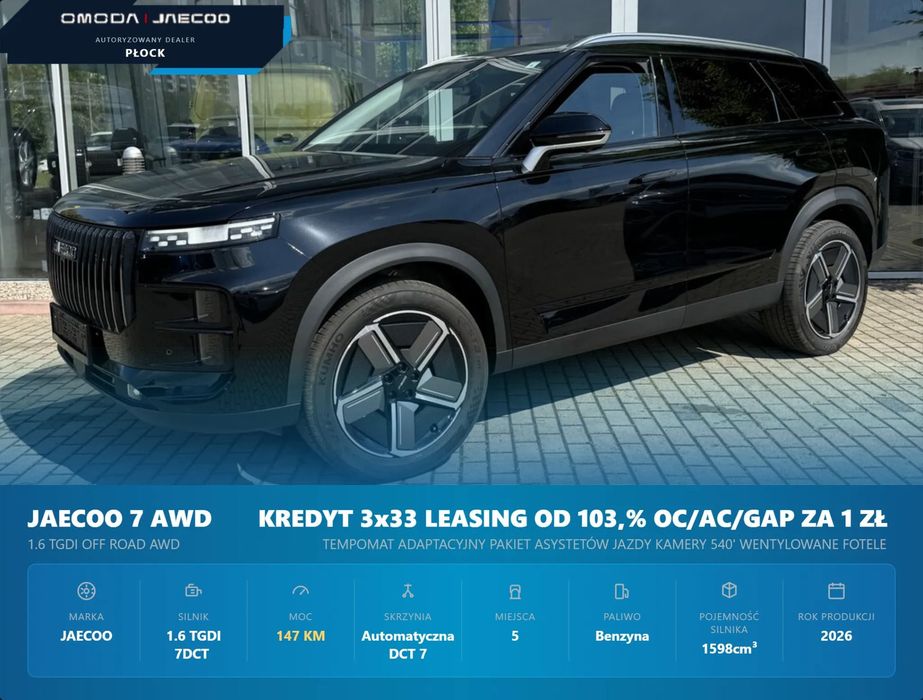 Jaecoo 7 Wersja Off Road AWD Gwarancja 7 Lat ~