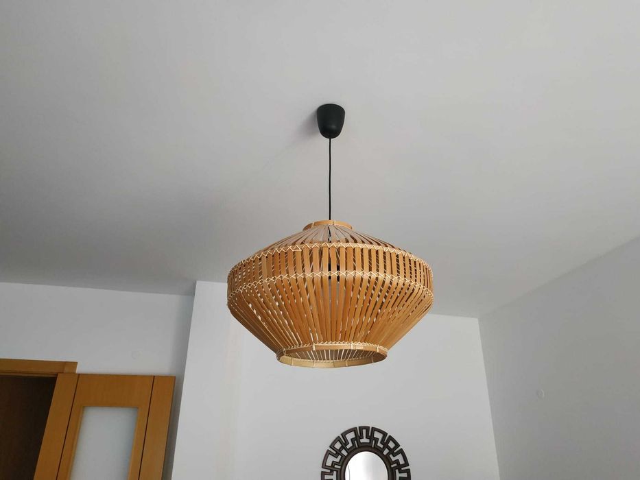 Candeeiros suspensos JASSA IKEA rústicos de bambu e feitos à mão