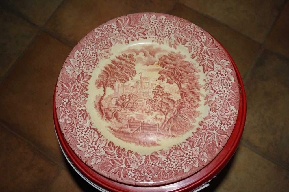 talerze angielskie retro