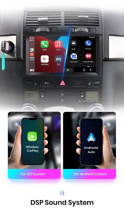 Rádio Android Volkswagen Touareg Carplay GPS wifi Bluetooth 9" NOVO