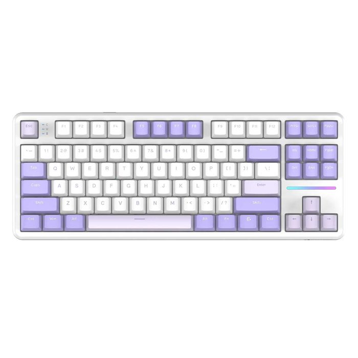 Attack Shark X87 + KTT Kang White V3 (lubricados manualmente)