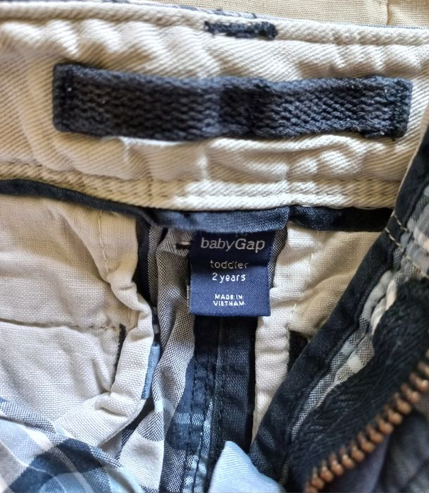 Calções em algodão, xadrez azuis e branco, 2 anos Baby Gap