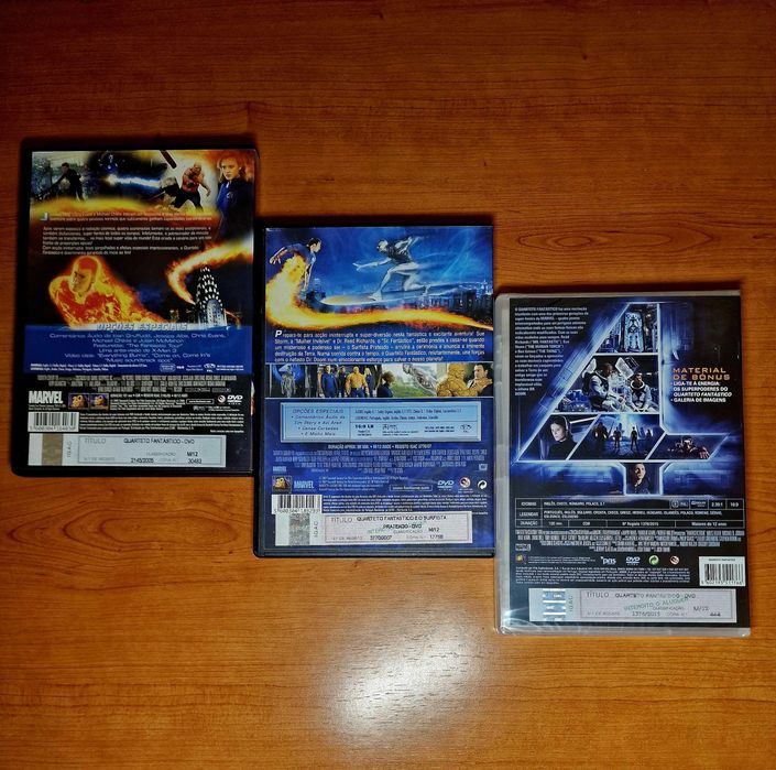 Trilogia QUARTETO 4 FANTÁSTICO (Jessica Alba/Chris Evans) MARVEL