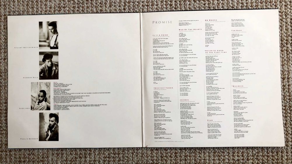 SADE  Promise\Diamond Life\Stronger than pride 3 lp album