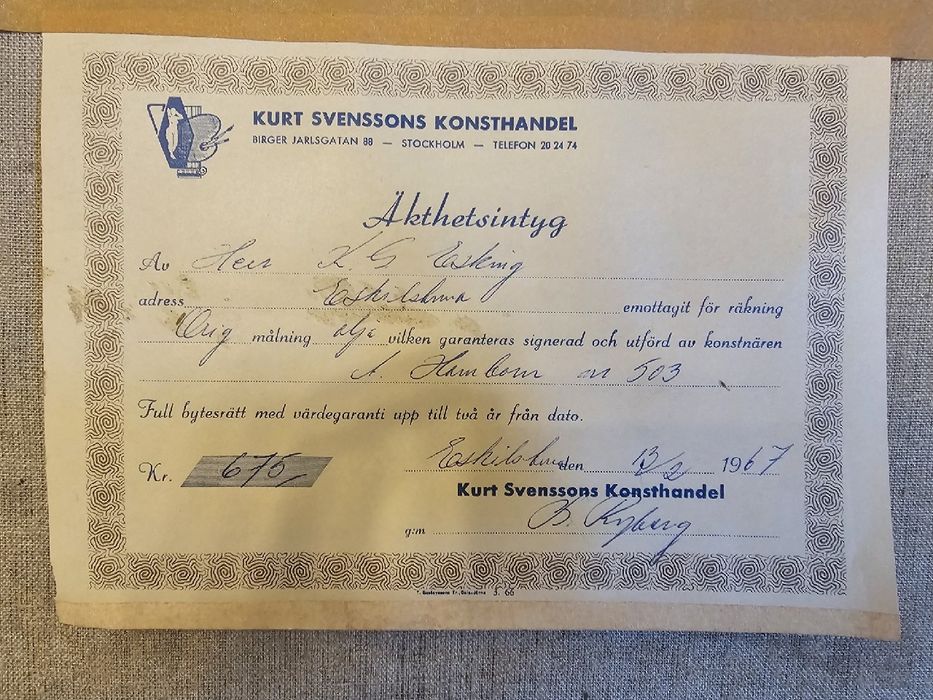 Obraz Olejny Axel Hamborn scena miejska