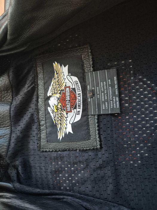 Casaco pele Harley Davidson tamanho L para homem