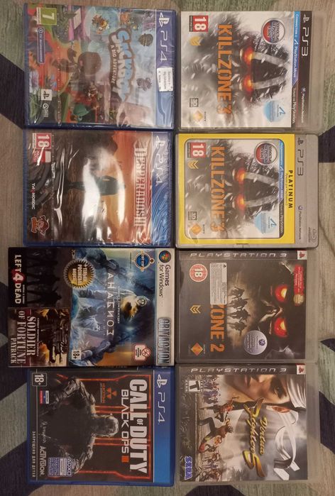 Диск Killzone2-3,Sackboy,VirtuaFighter5,Desperados3,АНАБИЗОЗ,Left4dead