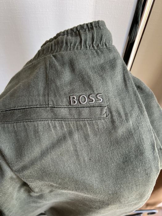 Чоловічий костюм Boss сорочка і штани (льон), розмір Л/Хл