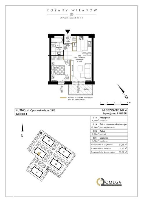 2-pokojowe mieszkanie 37 m² Bez Prowizji – pohled 2