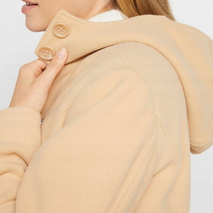 B.P.C płaszcz ciążowy z panelem na dziecko beżowy 42.