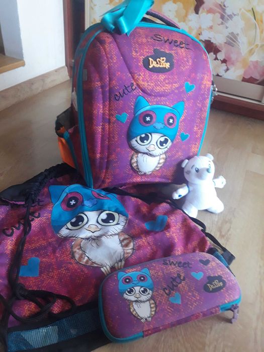 Рюкзак шкільний,сумка для взуття,пенал Delune,Італія