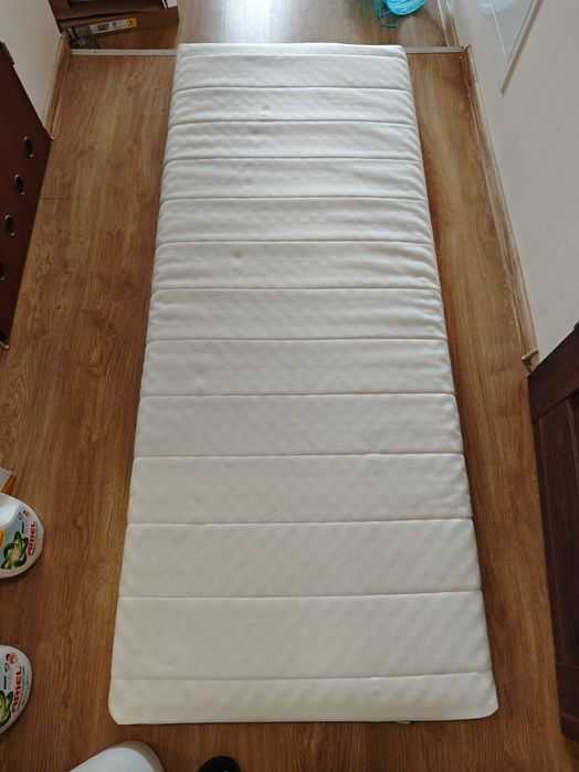 AFJALL Ikea Materac piankowy, średnio twardy/biały, 80x200 cm