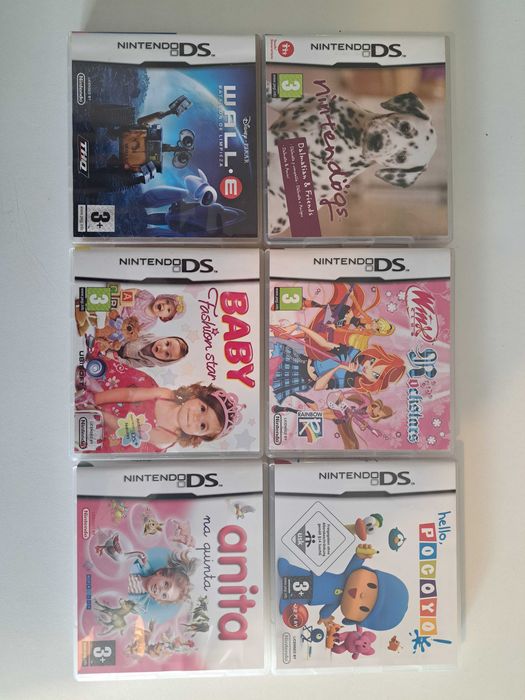 Consola Nintendo DSi (cor de rosa) com 6 jogos e acessórios