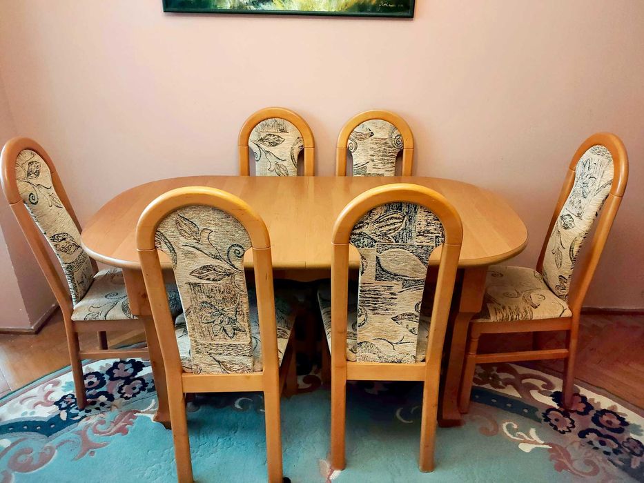 Sprzedam stół rozkładany + 6 krzeseł