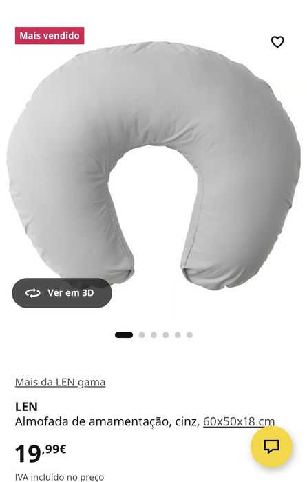 Almofada amamentação ikea