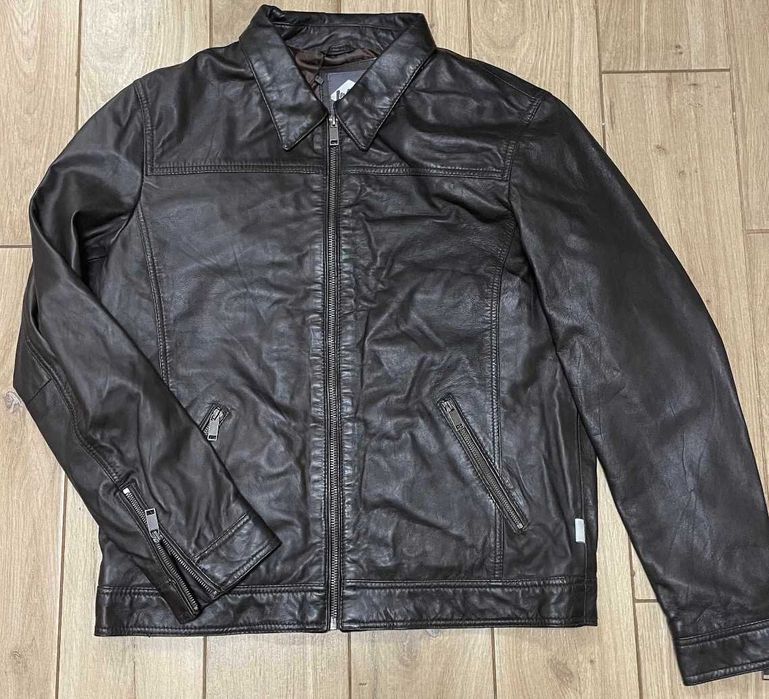 Lee Cooper kurtka męska model Briag Brown r. M 100% skóra owcza / brąz