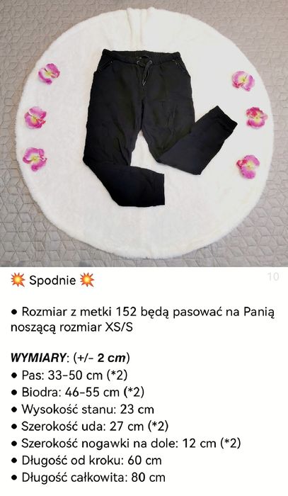 Spodnie czarne dresowe