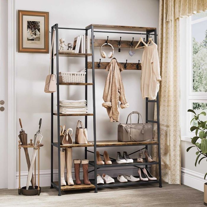 Cabide bengaleiro madeira sapateira  180 x 116,5 x 49cm   [TRÊS CORES]