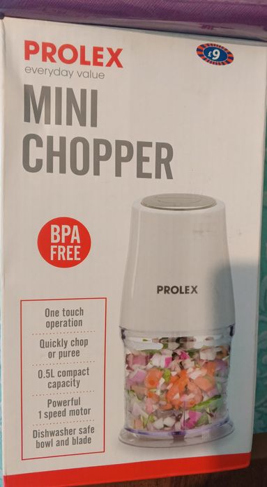 Міні-подрібнювач Prolex | Ідеально підходить для овочів, льоду та трав