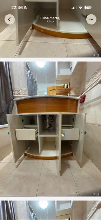 Móvel casa de banho com espelho