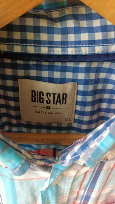 Męska koszula z długim rękawem w kratę Big Star