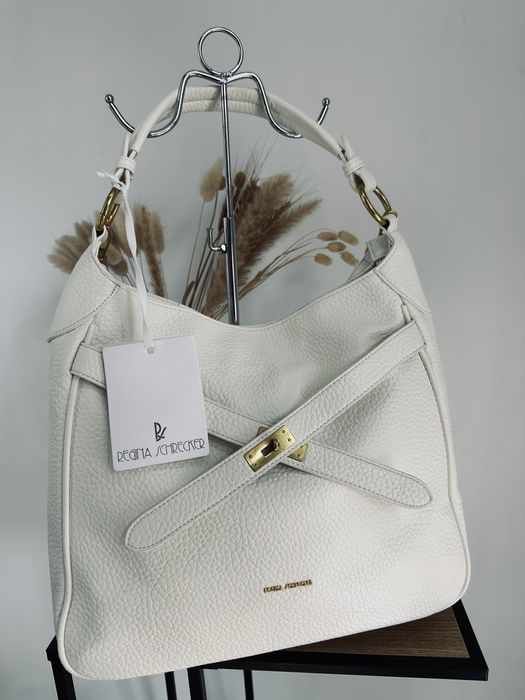 Nowa modna torebka damska worek REGINA SCHRECKER biała